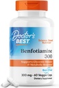 Doktor'un En İyi Benfotimin 300 BenfoPure ile, Sağlıklı Glucose Metabolism, Non-GMO, Vegan, Gluten Free, Soy Free, 300 mg, 60 Veggie Caps