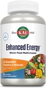 KALBoostd Energy Supplements, Whole Food Chewable Multivitamin with Iron, 3 Daily, 23 Essential Vitamins and Minerals, Super Foods, Enzymes, Mango Pineapple Flavor, 60-Day Garanti, 20 Serv, 60ct