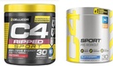 C4 Ripped Sport Pre Workout Toz Meyvesi - NSF Spor + Sugar Free & C4 Sport Pre Workout Toz Blue Raspberry - Pre Workout Energy