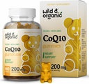 Wild & Organic CoQ10 Gummies - Vegan CoQ10 200 mg Antioksi Supplement with Ubiquinone - Natural Energy and Focus Gummies with Coenzyme Q10-60 Non-GMO Pectin Chewables