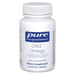 Pure Encapsulations O.N.E. Omega - Fish Oil Συμπλήρωμα για την υγεία της καρδιάς, αρθρώσεις, δέρμα, μάτια, και τη γνώση* - Fish Oil Συμπυκνωμένο με EPA και DHA - 30 κάψουλες Softgel