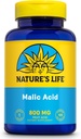 Nature's Life Malic Acid 800 mg | Chelating Agent Energy & Muscle Comfort | No Gluten, Non-GMO | 100 Count
