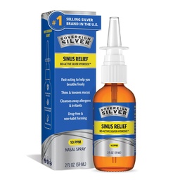 Sovereign Silver Natural Nasal Spray - Colloyal Silver Nasal Spray, Bio Active Mist Mist for Sinus Confusion and Immune Support, Adults and Kids, 10 ppm - 2 fl oz (59mL)