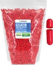 XPRS Nutra Boyutu 0 Boş Kapsüller - 5000 Kont Boş Gelatin Capsules - Pill DIY Capsule - Pure Bovine Pills Gel Caps For Do-It- Yourself Supplements (Red)